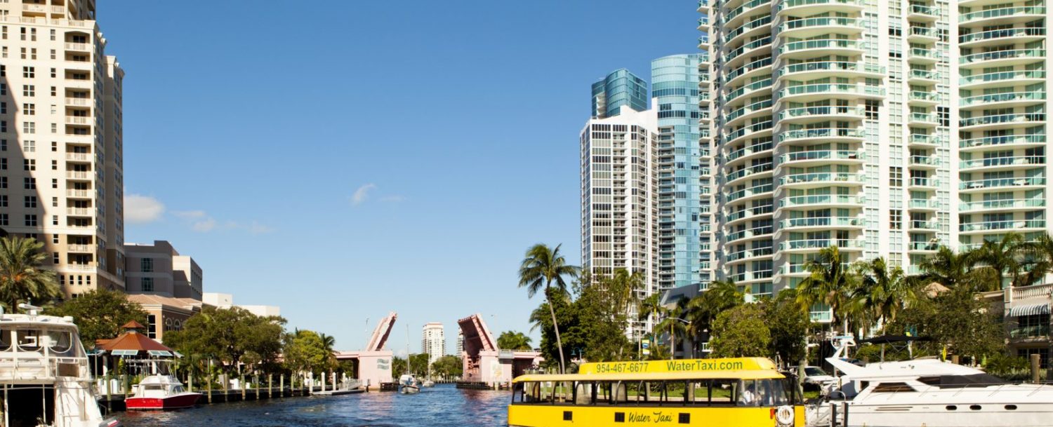 Water Taxi on the Intracoastal Waterway in Fort Lauderdale